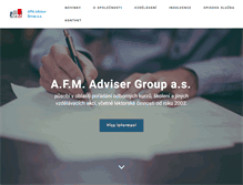 Tablet Screenshot of afm-adviser-group.cz